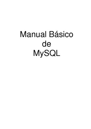 Manual Básico de MySQL